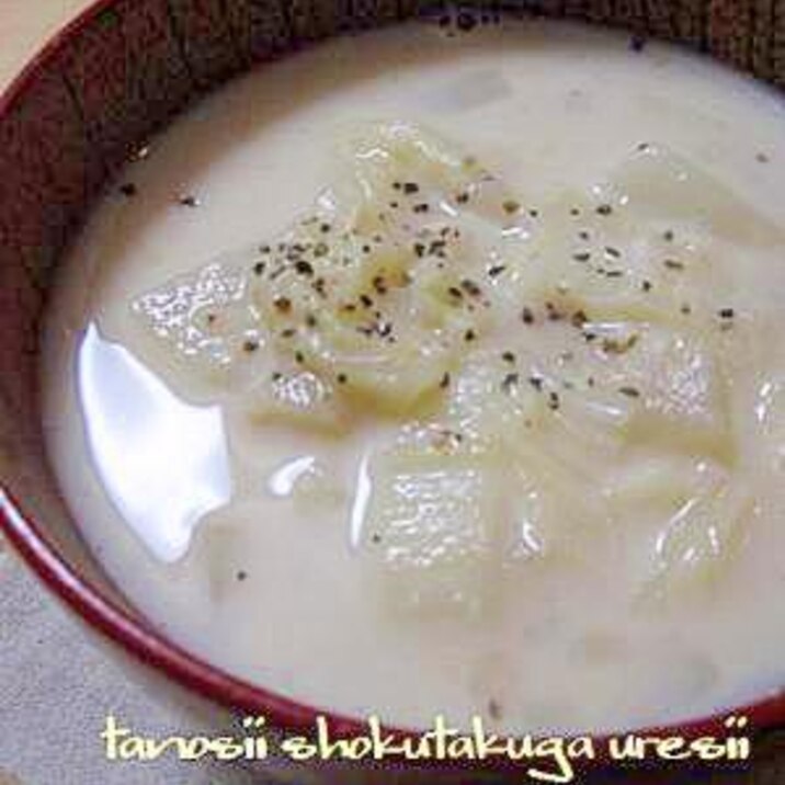 かぶと白菜のミルク味噌汁